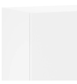 Unités murales TV 5 pcs blanc bois d'ingénierie