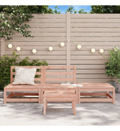 Canapé jardin sans accoudoirs repose-pieds bois massif douglas