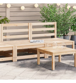 Canapés de jardin sans accoudoirs 2 pcs blanc bois pin massif