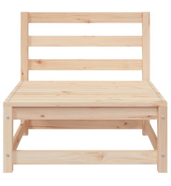 Canapés de jardin sans accoudoirs 2 pcs blanc bois pin massif