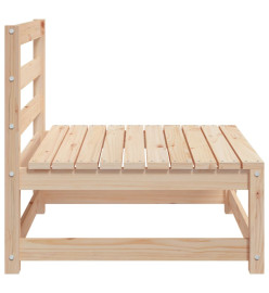 Canapés de jardin sans accoudoirs 2 pcs blanc bois pin massif