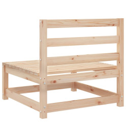Canapés de jardin sans accoudoirs 2 pcs blanc bois pin massif