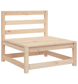 Canapés de jardin sans accoudoirs 3 pcs bois de pin massif