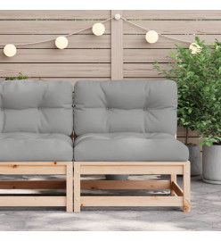 Canapé de jardin sans accoudoirs et coussins bois massif de pin