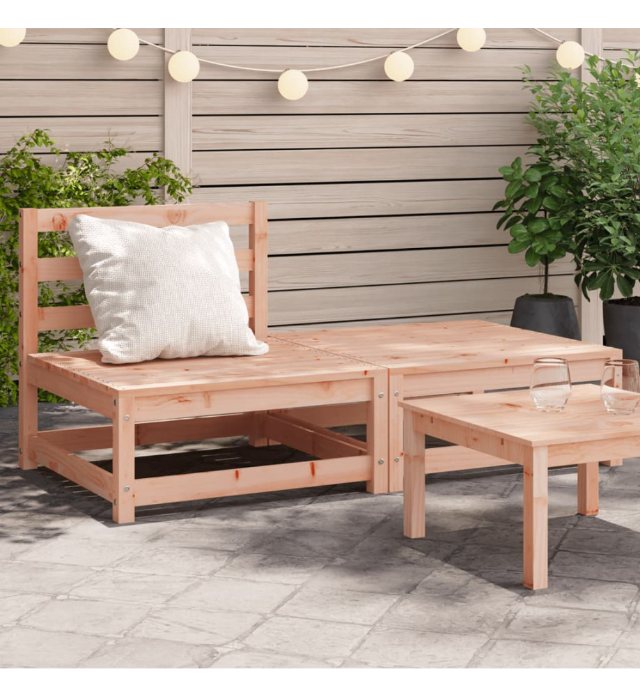 Canapé jardin sans accoudoirs repose-pieds bois massif douglas Canapé jardin sans accoudoirs repose-pieds bois massif douglas