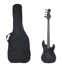 Guitare basse électrique pour débutants avec sac noir 4/4 46"