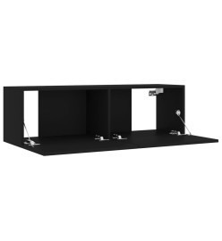 Ensemble de meubles TV 8 pcs Noir Bois d'ingénierie