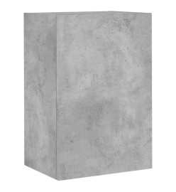 Unités murales TV 5 pcs gris béton bois d'ingénierie