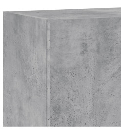 Unités murales TV 5 pcs gris béton bois d'ingénierie