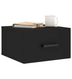 Table de chevet murale noir 35x35x20 cm