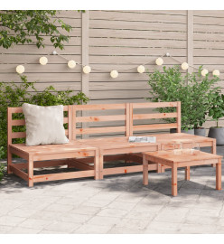 Canapés de jardin sans accoudoirs 3 pcs bois massif douglas