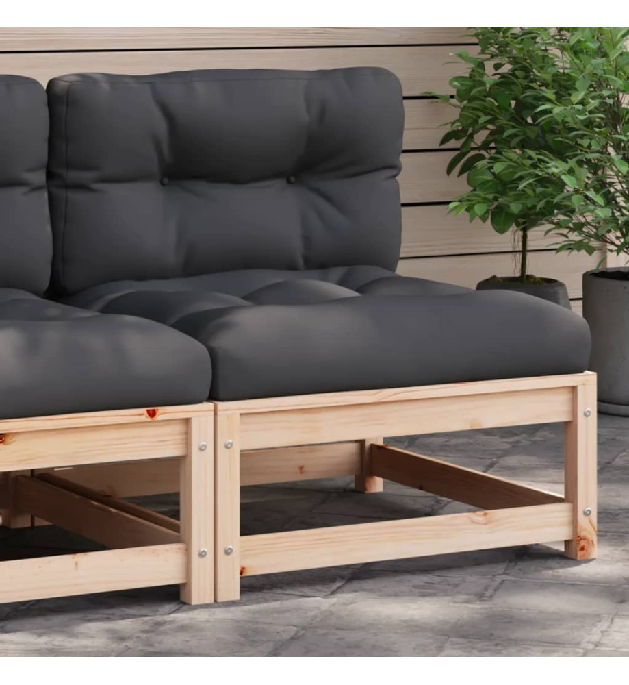 Canapé de jardin sans accoudoirs et coussins bois massif de pin Canapé de jardin sans accoudoirs et coussins bois massif de pin