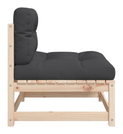 Canapé de jardin sans accoudoirs et coussins bois massif de pin