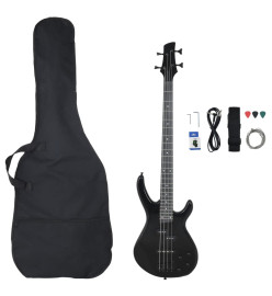 Guitare basse électrique pour débutants avec sac noir 4/4 46"