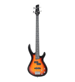 Guitare basse électrique de débutants sac brun et noir 4/4 46"