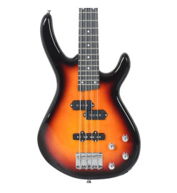 Guitare basse électrique de débutants sac brun et noir 4/4 46"