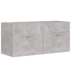 Ensemble de meubles de salle de bain 2 pcs Gris béton Aggloméré