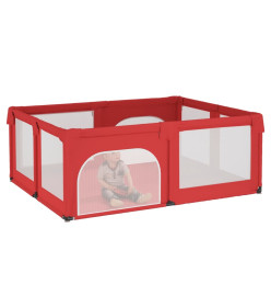 Parc pour bébé avec 2 portes Rouge Tissu Oxford