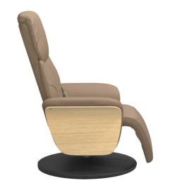 Fauteuil inclinable de massage repose-pieds cappuccino