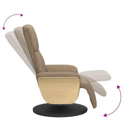 Fauteuil inclinable de massage repose-pieds cappuccino