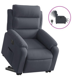 Fauteuil inclinable électrique gris foncé velours