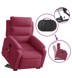 Fauteuil de massage inclinable Rouge bordeaux Velours