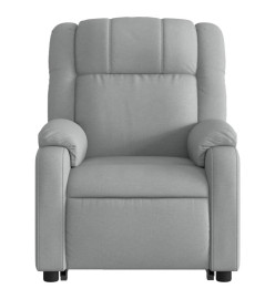 Fauteuil inclinable électrique gris clair tissu