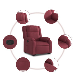 Fauteuil inclinable rouge bordeaux tissu