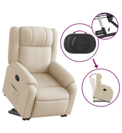 Fauteuil inclinable Crème Tissu