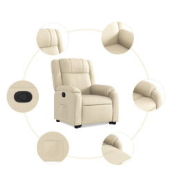 Fauteuil inclinable Crème Tissu