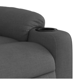 Fauteuil inclinable de massage électrique Gris foncé Tissu