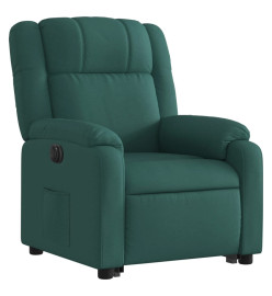 Fauteuil inclinable électrique vert foncé tissu