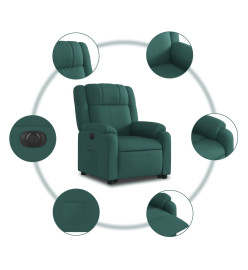 Fauteuil inclinable électrique vert foncé tissu