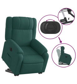 Fauteuil inclinable électrique vert foncé tissu