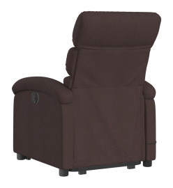 Fauteuil inclinable de massage Marron foncé Tissu