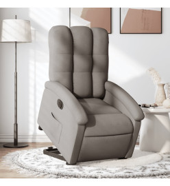 Fauteuil inclinable électrique taupe tissu