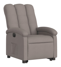 Fauteuil inclinable électrique taupe tissu