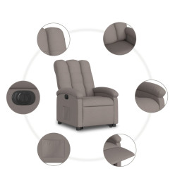 Fauteuil inclinable électrique taupe tissu