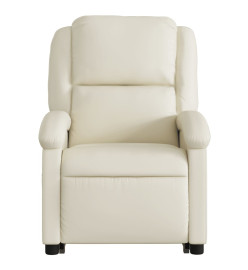 Fauteuil inclinable de massage Crème Similicuir