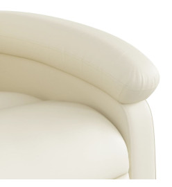 Fauteuil inclinable de massage Crème Similicuir