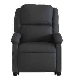 Fauteuil inclinable de massage électrique noir cuir véritable