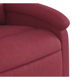 Fauteuil inclinable de massage électrique Rouge bordeaux Tissu