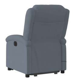 Fauteuil de massage inclinable Gris foncé Velours