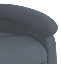 Fauteuil de massage inclinable Gris foncé Velours