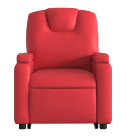 Fauteuil inclinable de massage Rouge Similicuir