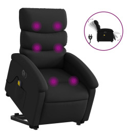 Fauteuil inclinable de massage électrique noir similicuir