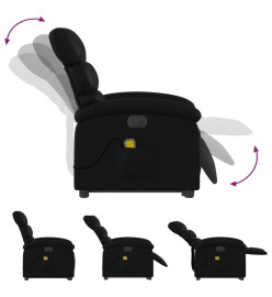 Fauteuil inclinable de massage électrique noir similicuir