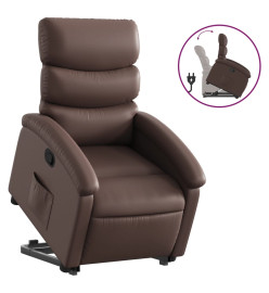 Fauteuil inclinable marron similicuir