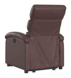 Fauteuil inclinable marron similicuir