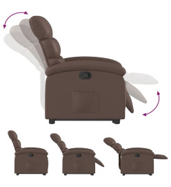 Fauteuil inclinable marron similicuir